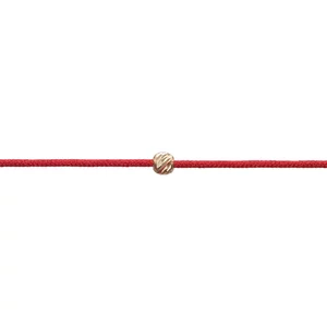 Bratara martisor Aur, snur rosu si biluta 2.5 mm (minim 3 buc) picture